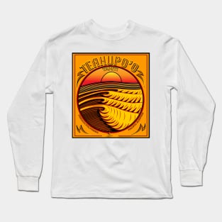 TEAHUPO'O TAHITI SURFING French Polynesia Long Sleeve T-Shirt